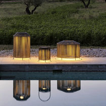 Portable lamp / aluminum / rope / contemporary