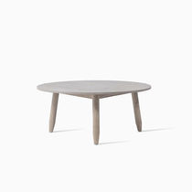Contemporary coffee table / ceramic / teak...