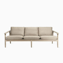 Contemporary sofa / patio / beige / customizable...