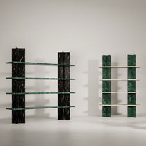 Contemporary shelf / ash / marble / white