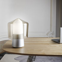 Table lamp / contemporary / aluminum / glass