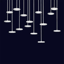 Pendant lamp / blown glass / metal / contemporary