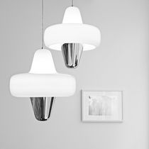 Pendant lamp / blown glass / metal / contemporary