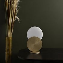 Table lamp / contemporary / brass / steel