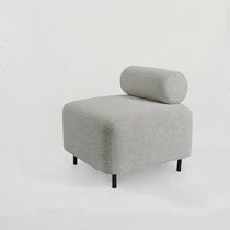 Contemporary pouf / velvet / square / upholstered