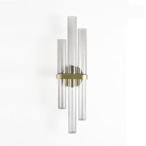 Art Nouveau vase / glass / stainless steel...