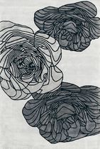 Contemporary rug / floral pattern / vegetal...
