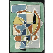 Contemporary rug / patterned / wool / viscose