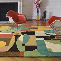 Contemporary rug / patterned / wool / rectangular