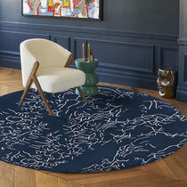 Contemporary rug / patterned / wool / round