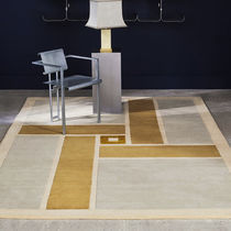 Contemporary rug / geometric / wool / viscose