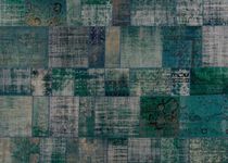 Contemporary rug / patchwork / wool / cotton