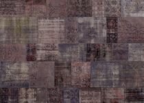 Contemporary rug / patchwork / wool / cotton