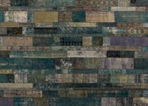 Contemporary rug / patchwork / wool / cotton