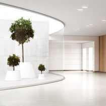 Steel planter / round / contemporary / for...