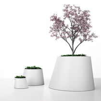 Steel planter / round / contemporary / for...