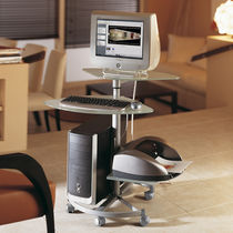 Contemporary computer table / round / on...