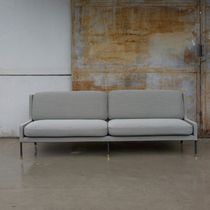 Contemporary sofa / fabric / steel / 2-person