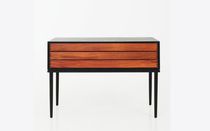 Contemporary chest of drawers / walnut /...
