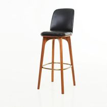 Contemporary bar chair / upholstered / solid...