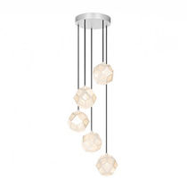 Contemporary chandelier / brass / halogen...