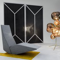 Contemporary fireside chair / fabric / without...