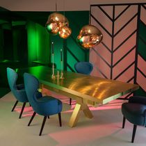 Contemporary dining table / lacquered wood...