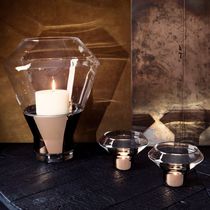 Blown glass candle holder