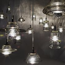 Pendant lamp / glass / contemporary / halogen