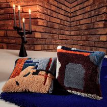Chair cushion / square / multi-color / linen