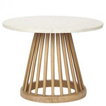 Contemporary coffee table / marble / oak...