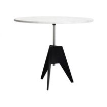 Contemporary table / marble / cast iron...