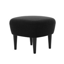 Contemporary footrest / fabric / oak