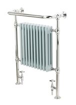 Hot water towel radiator / metal / contemporary...