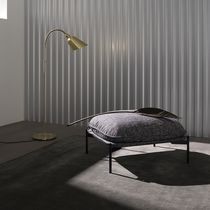 Contemporary pouf / fabric / steel / square
