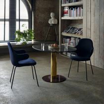 Contemporary dining table / solid wood /...