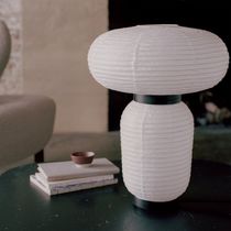 Table lamp / oak / paper / contemporary