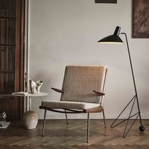 Floor-standing lamp / contemporary / brass...