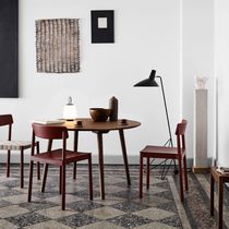 Contemporary chair / stackable / solid wood...