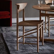 Contemporary chair / solid wood / rope /...