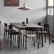 Contemporary dining table / solid wood /...