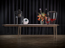 Contemporary table / solid wood / wooden...