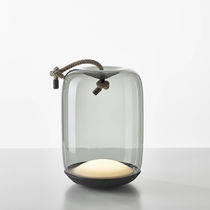Table lamp / blown glass / plastic / contemporary