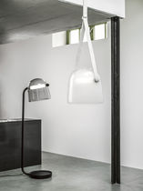 Floor-standing lamp / wooden / blown glass...