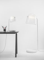 Table lamp / wooden / blown glass / contemporary