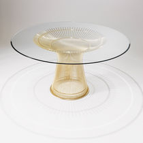 Contemporary dining table / glass / marble...
