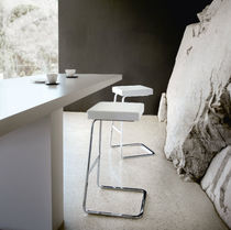 Bauhaus design bar stool / leather / chrome...