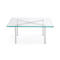 Bauhaus design coffee table / glass / chrome...