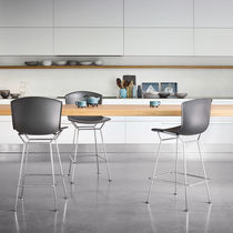Contemporary bar chair / chrome steel /...