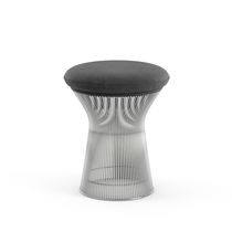 Contemporary stool / leather / fabric /...